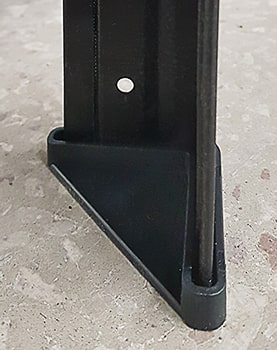 Черный матовый стеллаж RAL-9005, стойка с подпятником