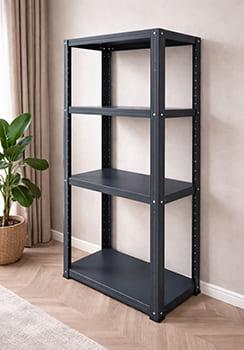 Оцинкований стелаж з полімерним покриттям для дому, колір антрацит