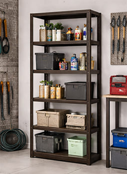 Оцинкований стелаж з порошковим фарбуванням для гаража