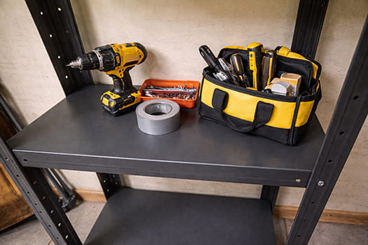 Оцинкований фарбований стелаж для гаража, колір ral-7016