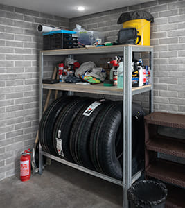 Стелажі для зберігання шин в гаражі