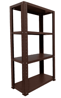 Фарбований оцинкований стелаж з 4 полицями